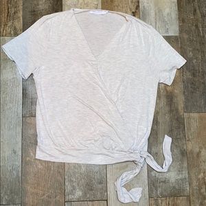 All in Favor faux wrap top from Dry Goods